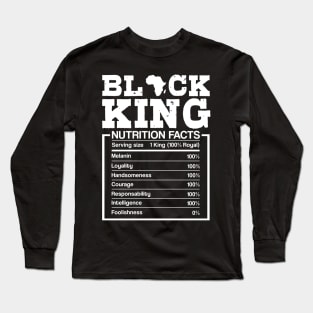 Juneteenth Black King Nutritional Facts, Melanin Dad Long Sleeve T-Shirt